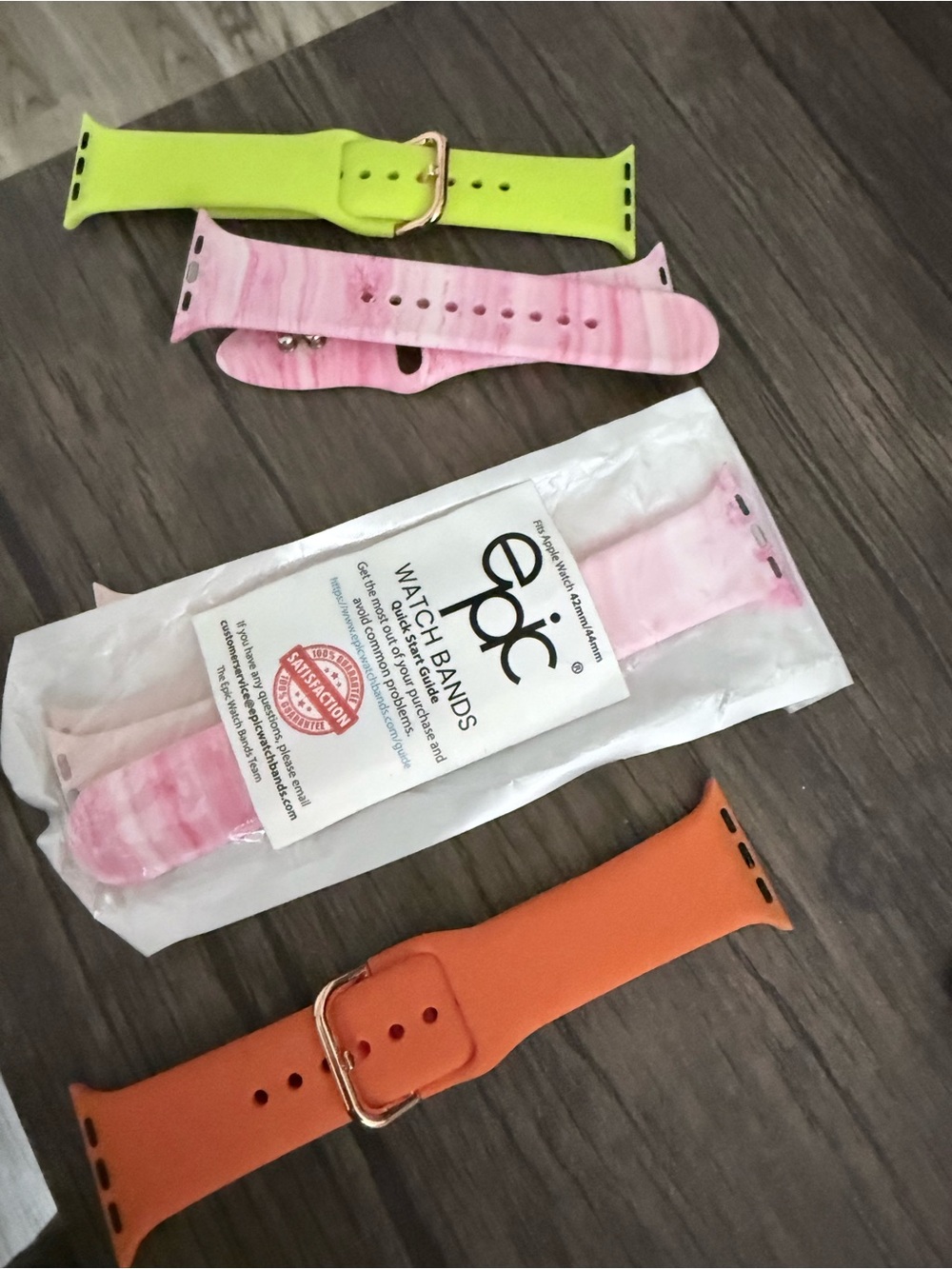 Women Silicone Watch Band Pack - Pink, Lime, Orange
